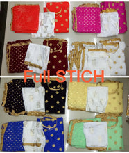 Load image into Gallery viewer, Salwar   fox Georgette full ghera and jari and gold embroidered work