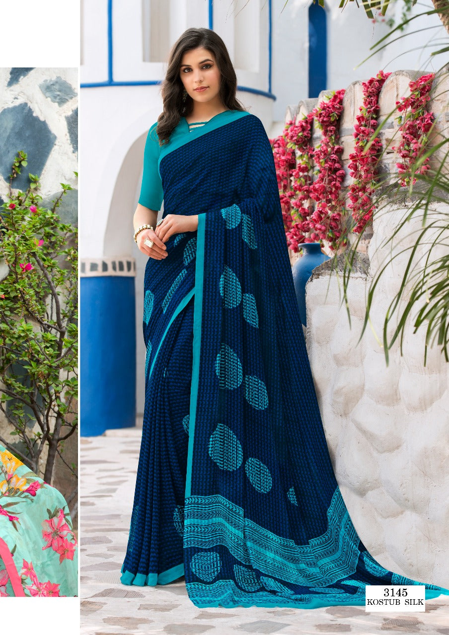 Re-Launched Its Most Demanding And Hit Designs Of Crepe Fabric Sarees