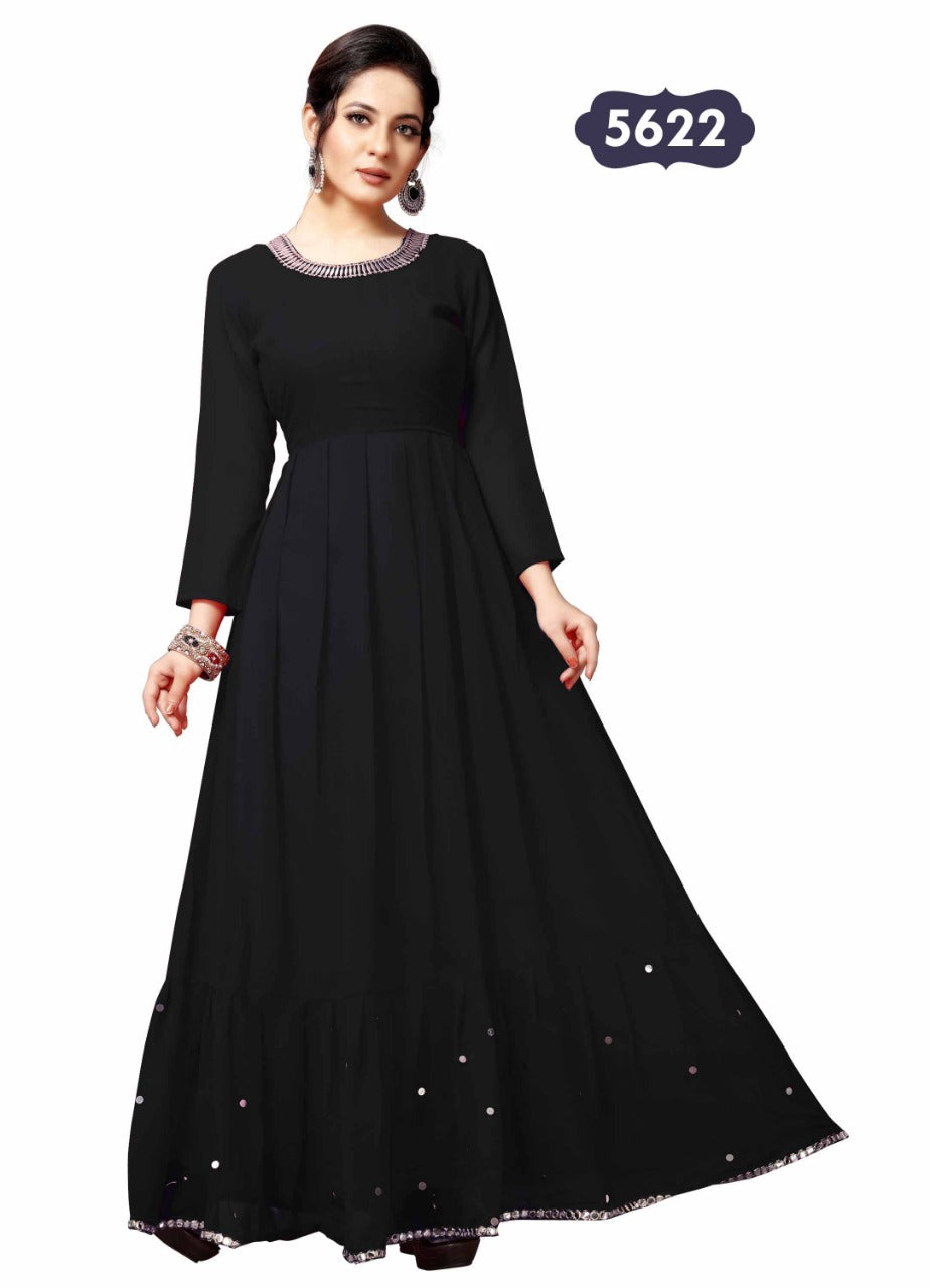 Long Indian Dress With Frill Mirror Hand Work Daimond Long Sleeves Wit Khatumbdi-Fashion Long Indian Dress With Frill Mirror Hand Work Daimond Long Sleeves Wit Khatumbdi-Fashion