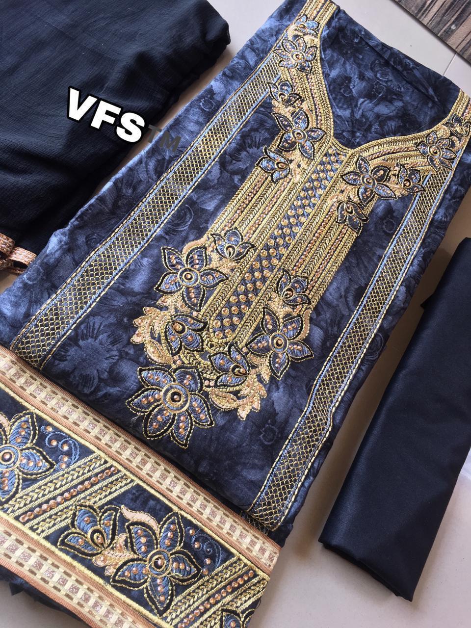 HEAVY CAMBRIC COTTON WITH BEAUTIFUL PRINT FABRIC  SALWAR