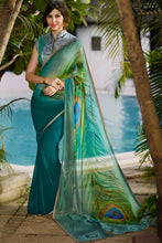 Load image into Gallery viewer, Hand printed sarees multicolor