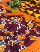 Load image into Gallery viewer, Women&#39;s Flower Printed Bhagalpuri Saree