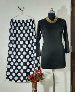 GOOD QUALITY HEAVY LYCRA STACHEBAL TOP WITH BEAUTIFUL FULLY STITCHED CREPE SILK PLAZZO
