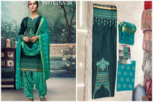 Load image into Gallery viewer, Jacquard Patiyala Satin Cotton with Embroidary Work Salwar