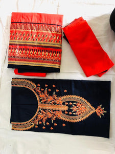 fancy embroidery work  salwar