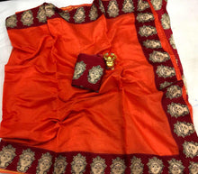 Load image into Gallery viewer, CHANDERI SILK WITH PRINT SAREE