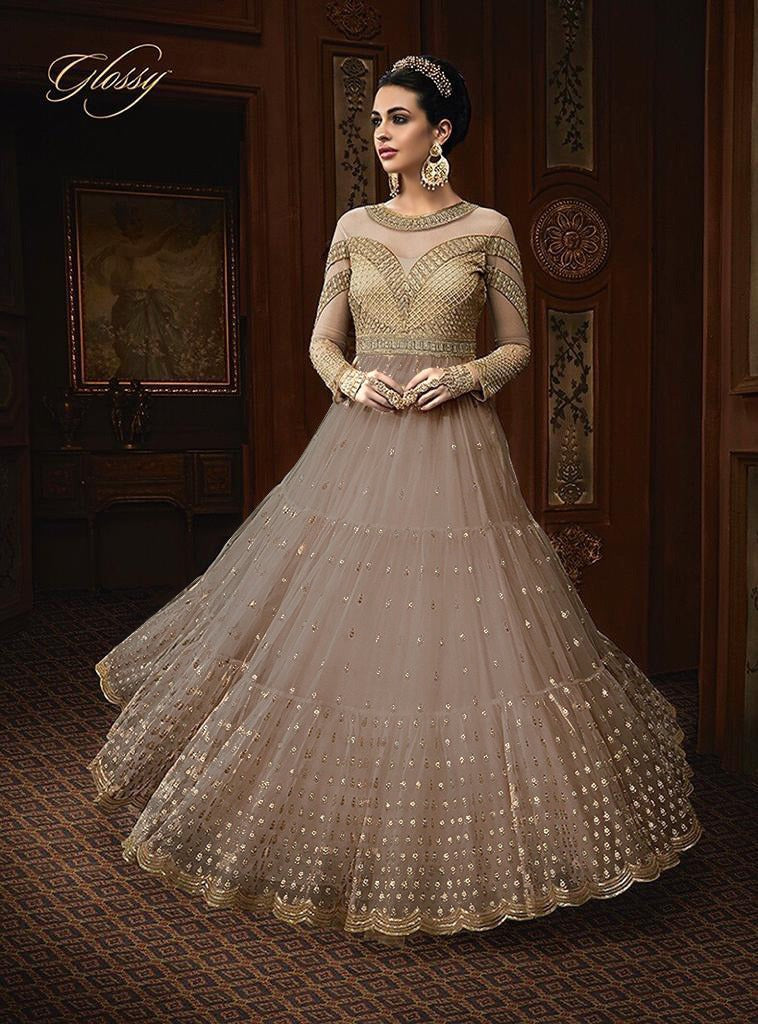 Premium quality Heavy Net With  work & Stone Work Salwar