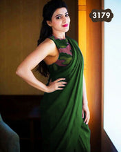 Load image into Gallery viewer, satin saree with Japan Digital Print blous