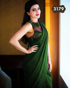 satin saree with Japan Digital Print blous