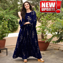 Load image into Gallery viewer, RAYON WITH BLOCK PRINT KURTI