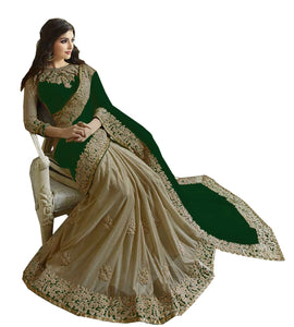 Georgette heavy bengalori silk saree