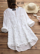Load image into Gallery viewer, pure cotton with complete thread work in the front and back neck  kurtis