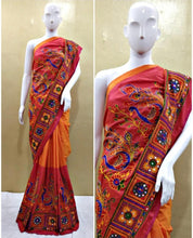 Load image into Gallery viewer, very heavy litchy cotton saree catalog