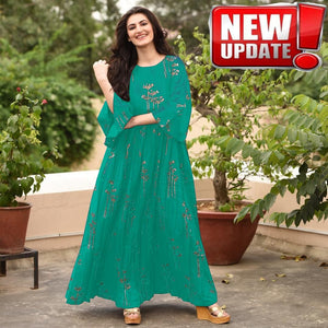 RAYON WITH BLOCK PRINT KURTI
