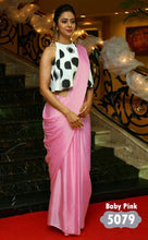 Load image into Gallery viewer, satin saree with Japan Digital Print blouse 10colors