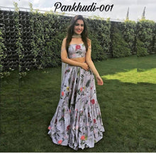Load image into Gallery viewer, Our Floral Collection with monsoon special get this season floral print jacket style lehenga frill style