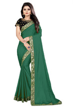 Load image into Gallery viewer, Georgette Bangalori Silk Saree