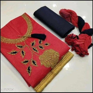 Jam Cotton with embroidery and Hand work salwar