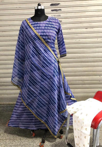 Havvy Masleen febric With palzo  Blue Color Salwar