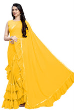 Load image into Gallery viewer, The Ruffle Saree  Georgette