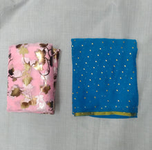 Load image into Gallery viewer, Pure Najmin star foil with zari weaving Border saree