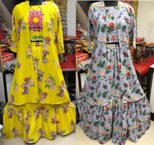 Load image into Gallery viewer, Our Floral Collection with monsoon special get this season floral print jacket style lehenga frill style