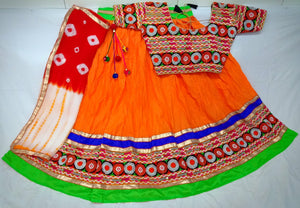 Pure Cotton Emb. Multi Work Full Flare  lehenga and choli