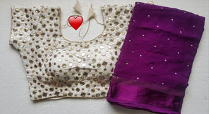 175CC Viscose with foily Mirror saree