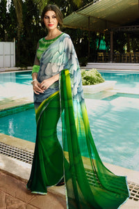 Hand printed sarees multicolor