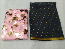 Load image into Gallery viewer, Pure Najmin star foil with zari weaving Border saree