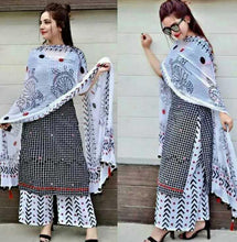 Load image into Gallery viewer, GOOD QUALITY HEAVY CREPE SILK TOP WITH BEAUTIFUL FULLY STITCHED CREPE SILK CATALOG