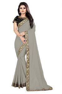 Georgette Bangalori Silk Saree