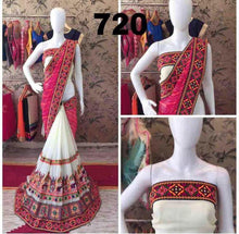 Load image into Gallery viewer, Georgette  with real mirror  saree