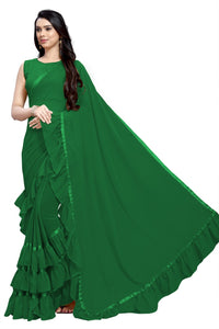 The Ruffle Saree  Georgette