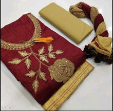Load image into Gallery viewer, Jam Cotton with embroidery and Hand work salwar