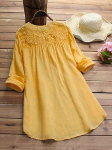 pure cotton with complete thread work in the front and back neck  kurtis