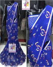 Load image into Gallery viewer, Bhandini Georgette printed saree with Banasri Border