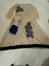 Load image into Gallery viewer, Georgette With fancy work  Cream Salwar
