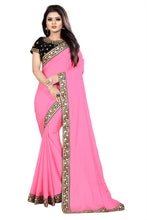 Load image into Gallery viewer, Georgette Bangalori Silk Saree