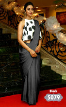Load image into Gallery viewer, satin saree with Japan Digital Print blouse 10colors