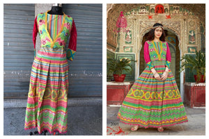 KAJAL STYLE HEAVY LOAN COTTON EITH ORDINARY PRINT MULTI COLOR