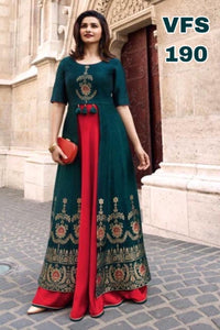 REYON WITH BEAUTIFUL GOLD PRINT FULL STITCHED READYMADE SALWAR