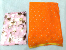 Load image into Gallery viewer, Pure Najmin star foil with zari weaving Border saree