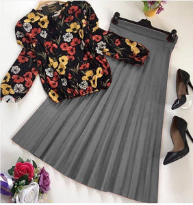 PRESENTING NEW PRINTED TOP - SKIRT SET