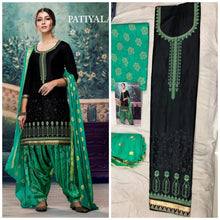 Load image into Gallery viewer, Jacquard Patiyala Satin Cotton with Embroidary Work Salwar