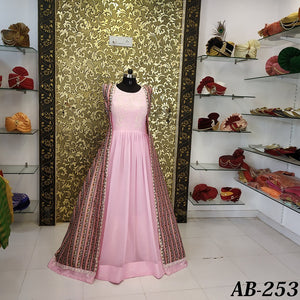 Madhuri Pink Villa Gown (Semi-Stitch)
