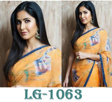 Load image into Gallery viewer, NEW BEAUTIFUL FLOWER PRINTED SAREE