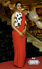 Load image into Gallery viewer, satin saree with Japan Digital Print blouse 10colors