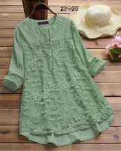 Load image into Gallery viewer, pure cotton with complete thread work in the front and back neck  kurtis
