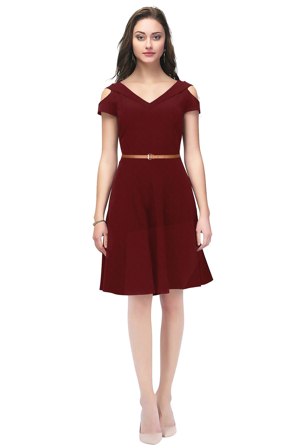 white christmas dresses Burgundy A line sequin beads long prom dress burgundy evening dress –  dresstby main image 0